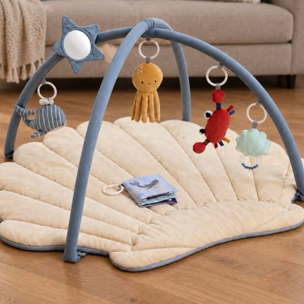 Blissful Diary Boho Shell Baby Play Gym Mat - New Open Box